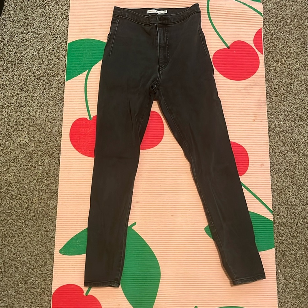 Black Super Skinny Levi Jeans